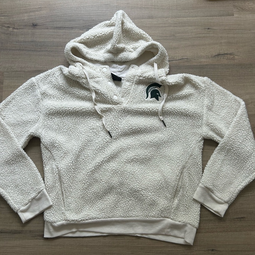 cream michigan state sweater
